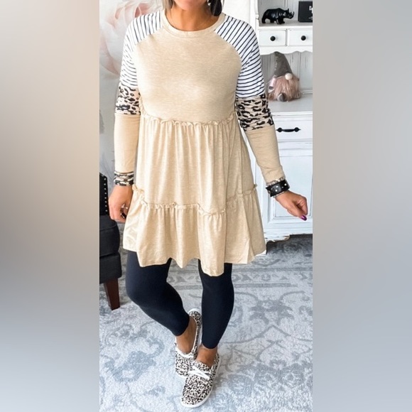 Willow and Grace; Small; Leopard Detail Tunic Dress; NEW! 🛍️ - Picture 8 of 11